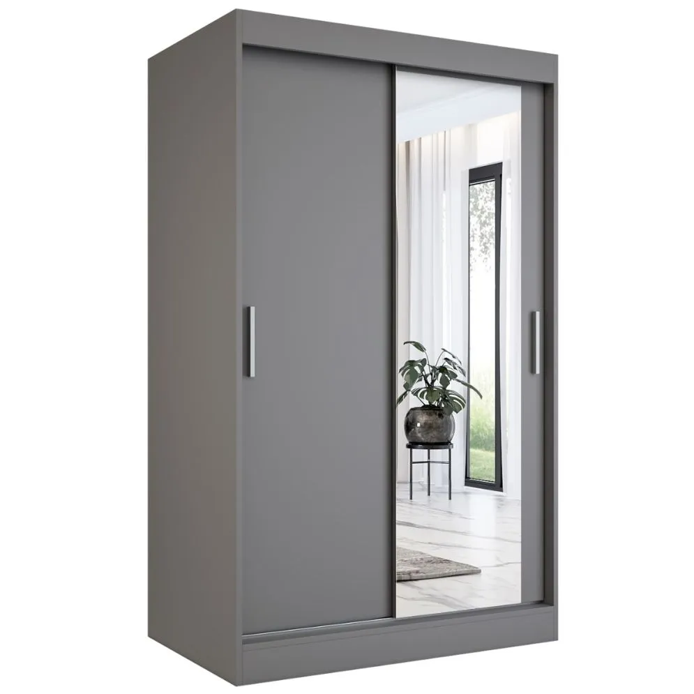 Szafa przesuwna MODUO COMFORT 120 antracyt z lustrem | MIRAT. w stylu kolekcja MODUO COMFORT
