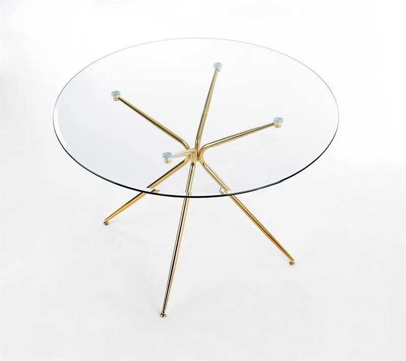 Stół RONDO 110x110 okrągły szklany do jadalni | MIRAT. w stylu GLAMOUR kolekcja