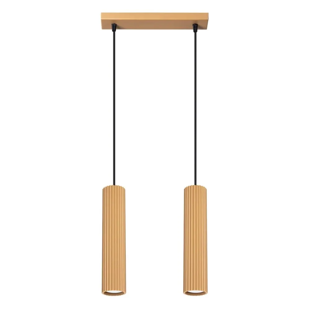 Lampa wisząca KARBON 2 złoty | sklep MIRAT kolekcja karbon