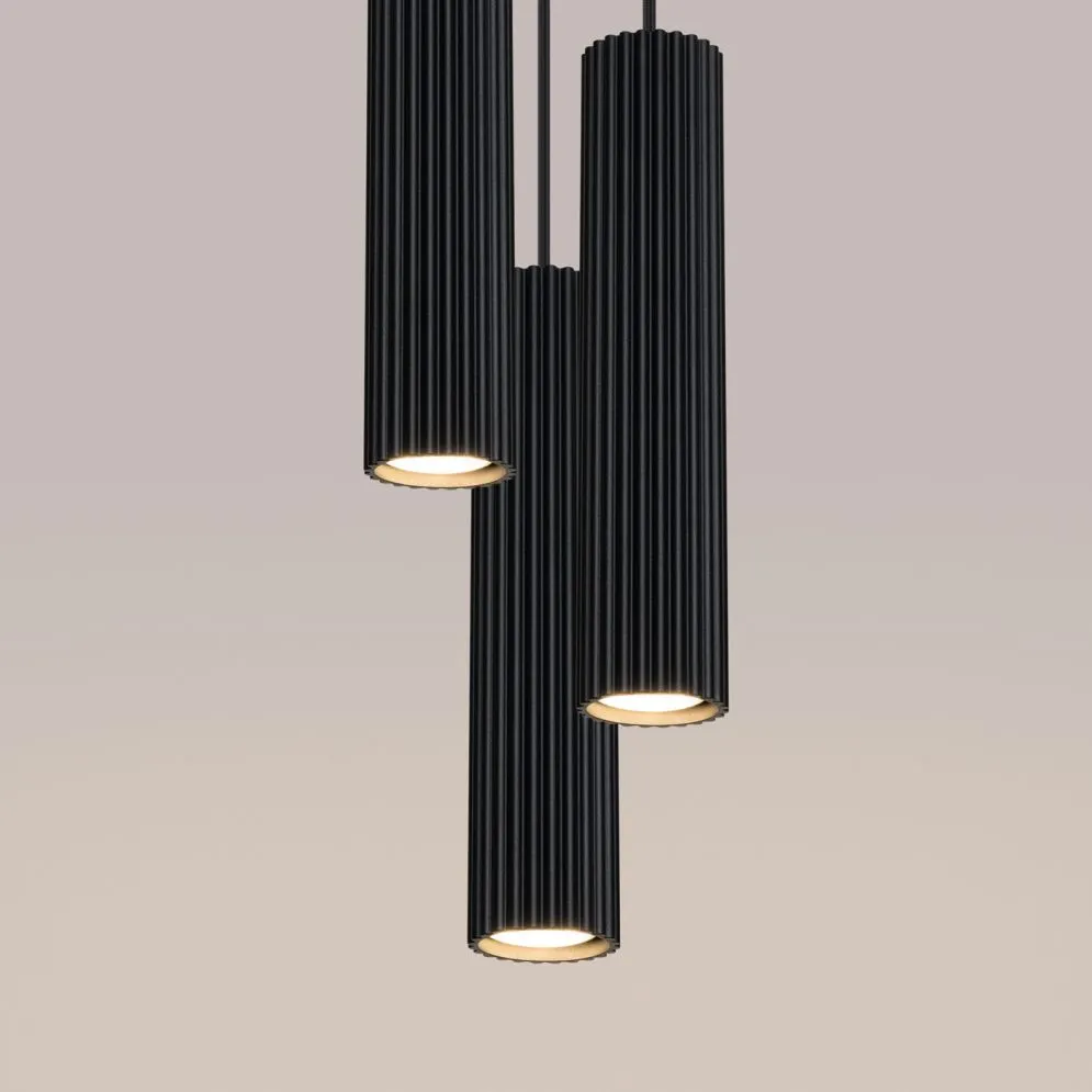Lampa wisząca KARBON 3P czarny | sklep MIRAT kolekcja karbon