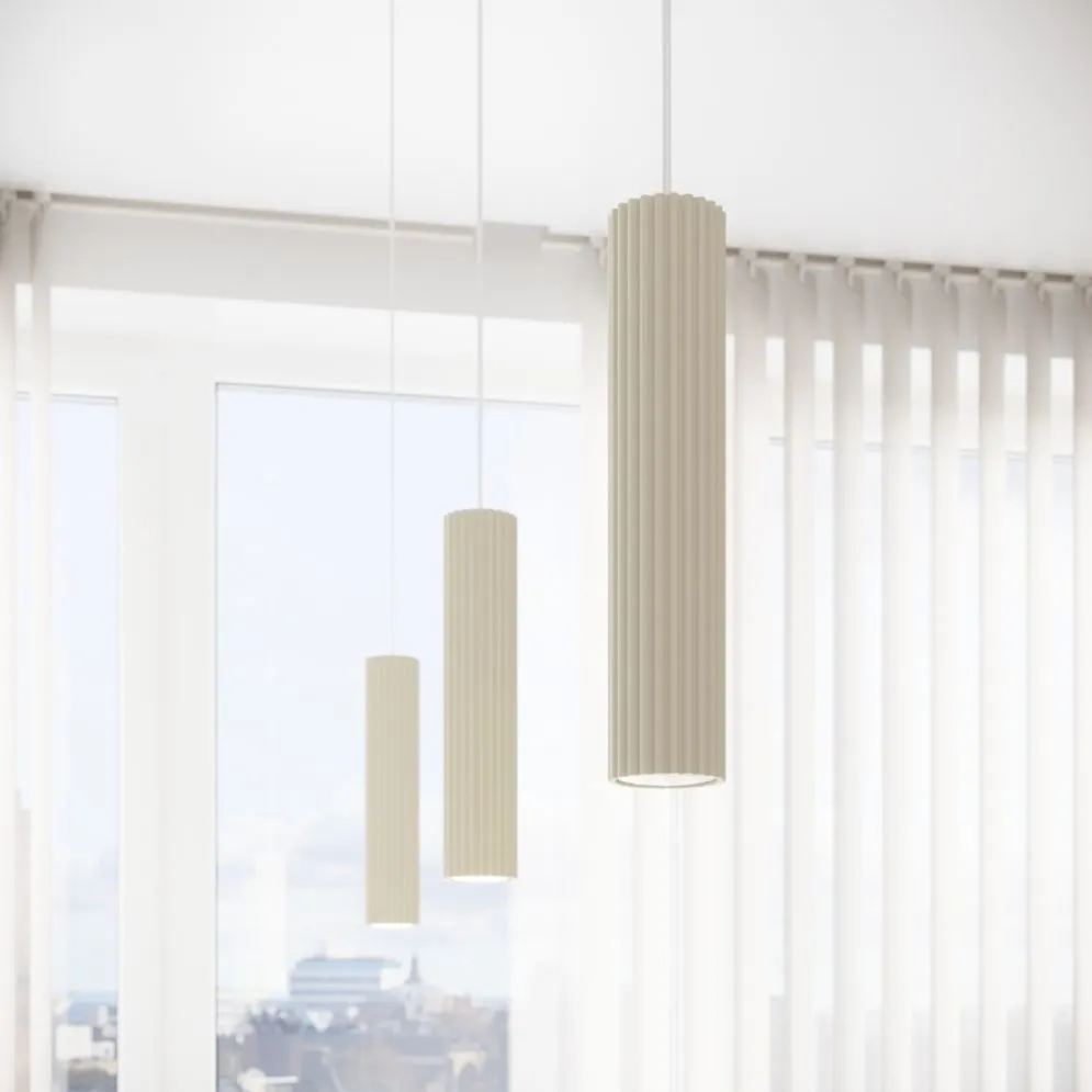 Lampa wisząca KARBON 1 beżowy | sklep MIRAT kolekcja karbon