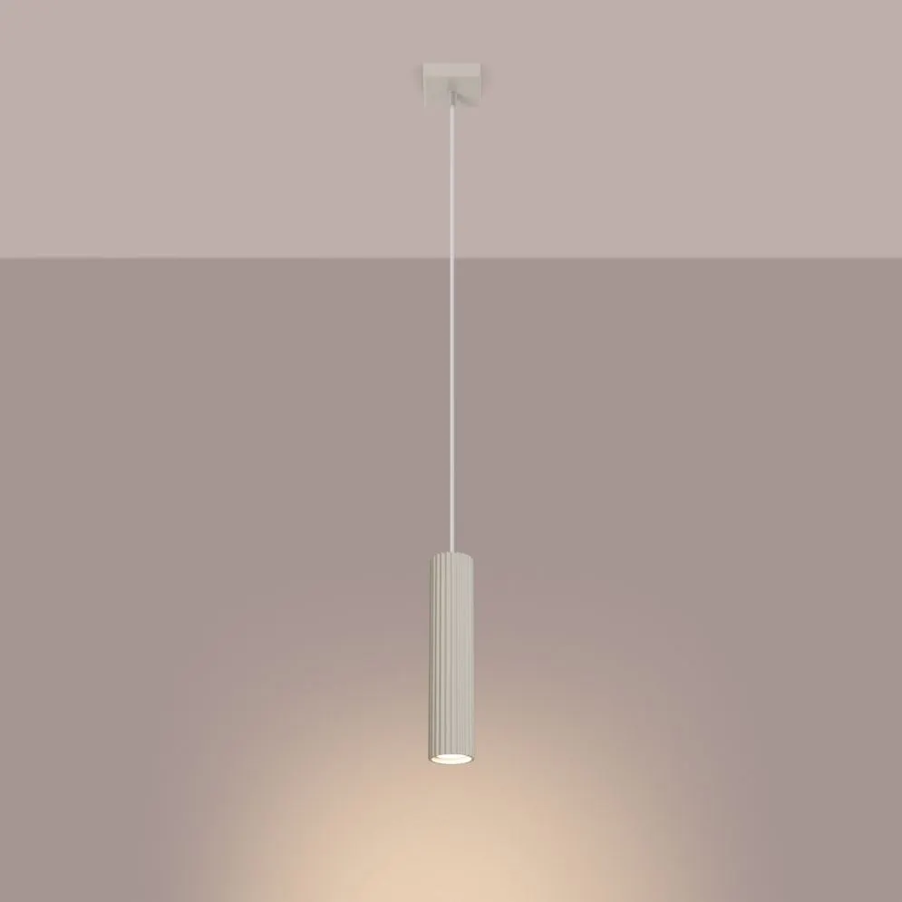 Lampa wisząca KARBON 1 beżowy | sklep MIRAT kolekcja karbon