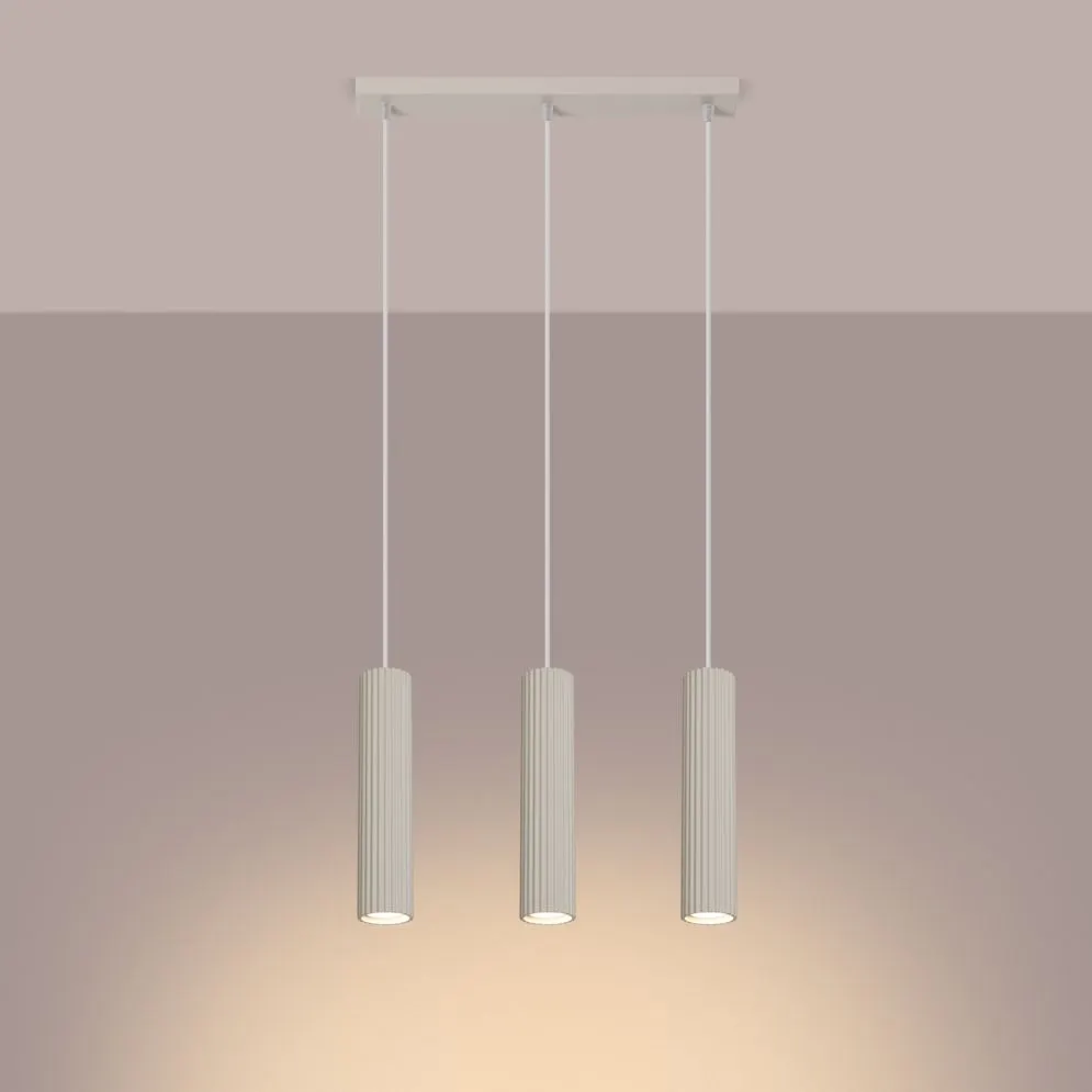 Lampa wisząca KARBON 3L beżowy | sklep MIRAT  kolekcja karbon