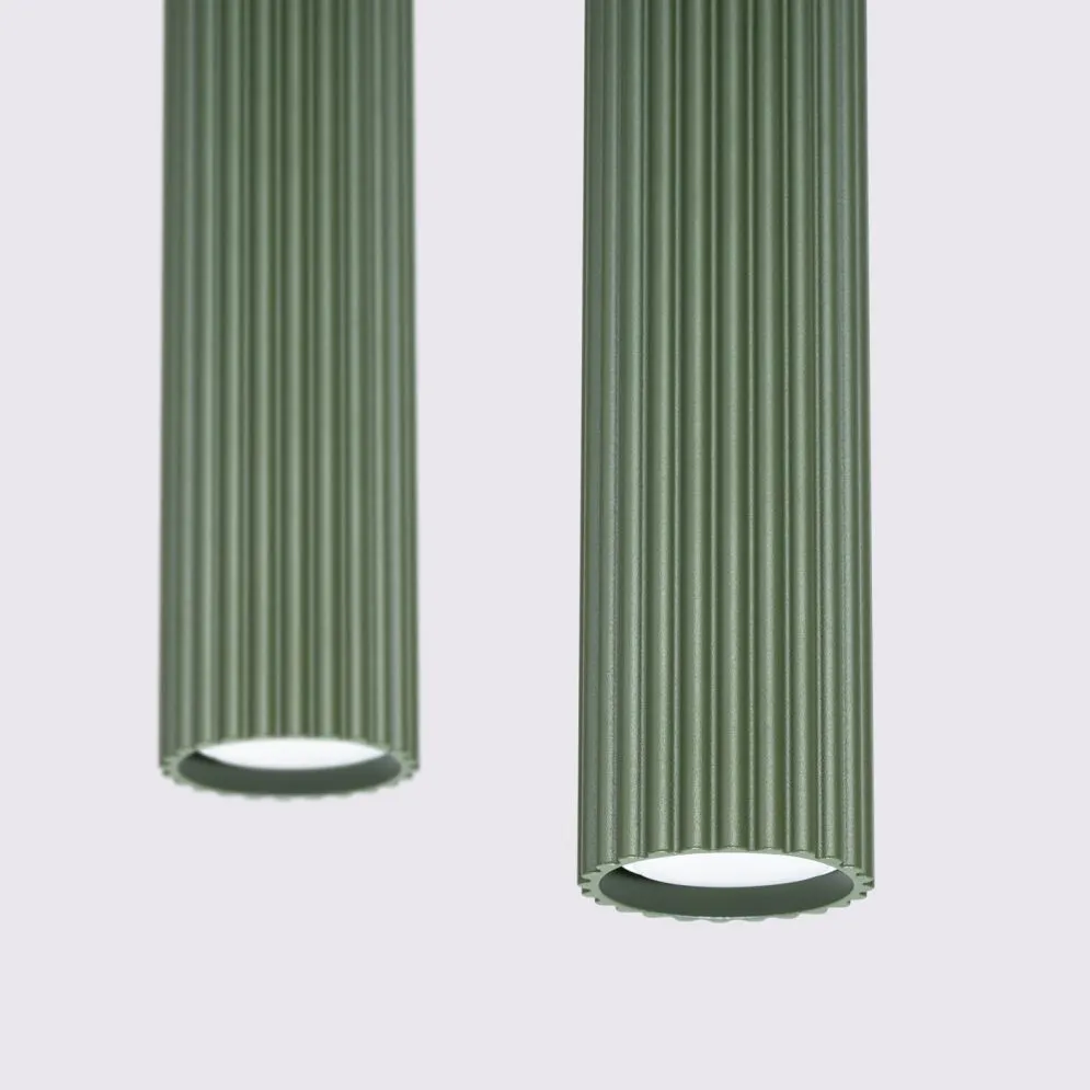 Lampa wisząca KARBON 2 zielona oliwka | sklep MIRAT kolekcja karbon