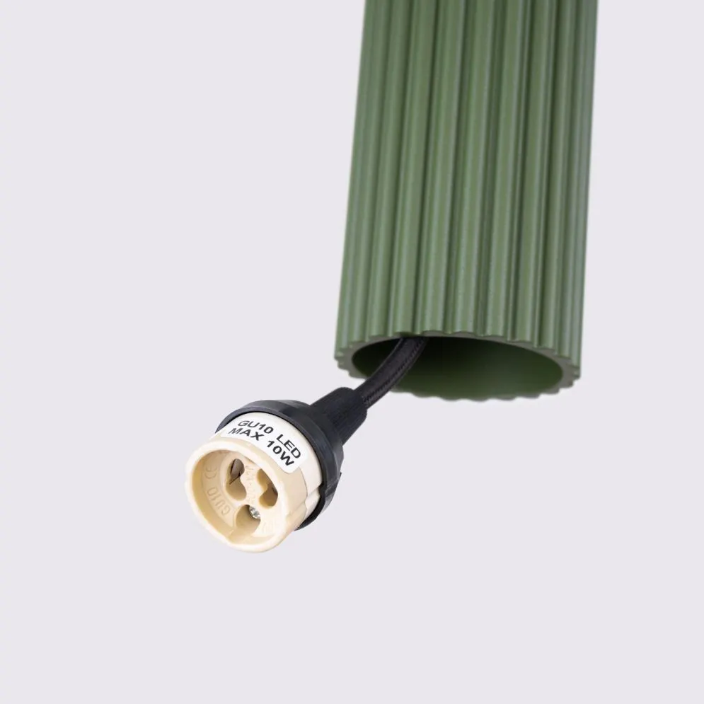 Lampa wisząca KARBON 3P zielona oliwka | sklep MIRAT kolekcja karbon