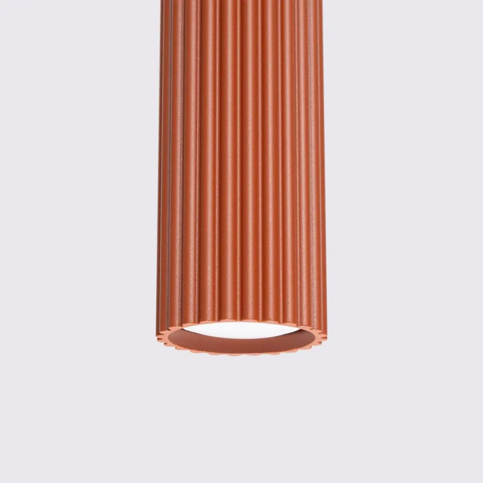 Lampa wisząca KARBON 1 ochra czerwona | sklep MIRAT kolekcja karbon