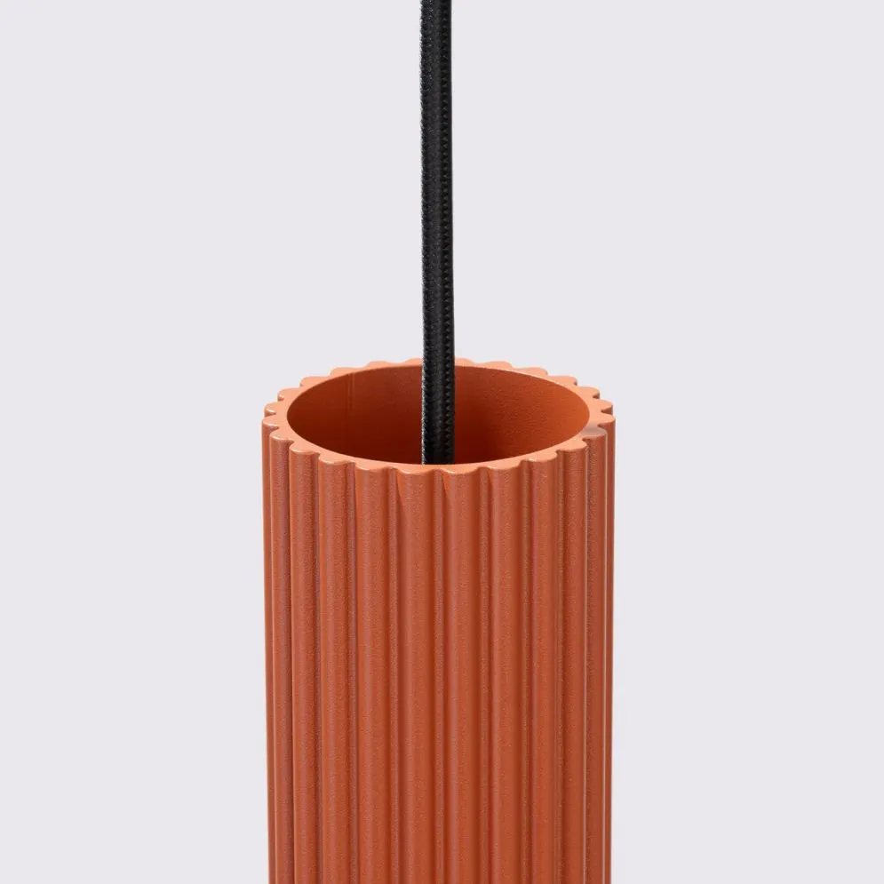 Lampa wisząca KARBON 1 ochra czerwona | sklep MIRAT kolekcja karbon