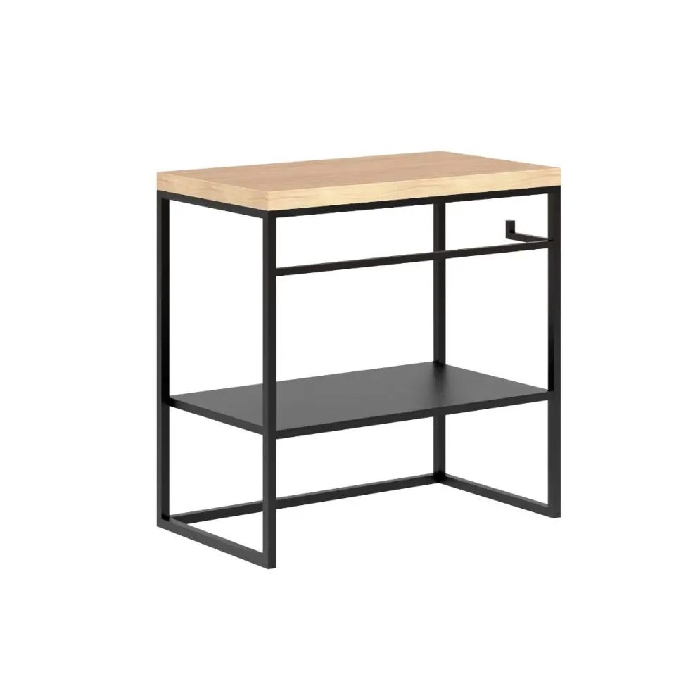 Szafka pod umywalkę nablatową LILY 95x35 cm czarny/dąb stojąca I sklep meblowy MIRAT. styl LOFT