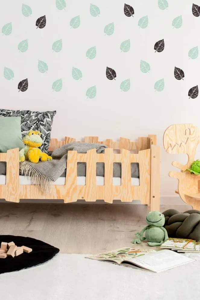 Łóżko dziecięce PIKKO S 80x180 sosna ze stelażem pojedyncze | MIRAT. w stylu  kolekcja