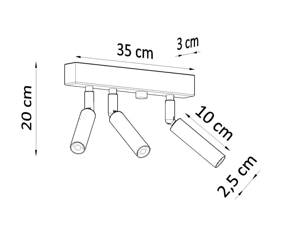 Plafon EYETECH 3 biały | sklep MIRAT kolekcja eyetech