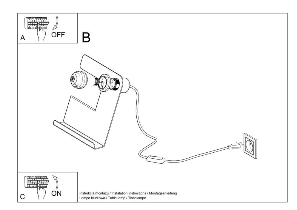 Lampa biurkowa INCLINE biała | sklep MIRAT  kolekcja incline