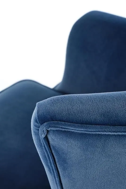 Fotel do salonu TITAN VELVET granatowy w stylu ludwikowskim | MIRAT.
