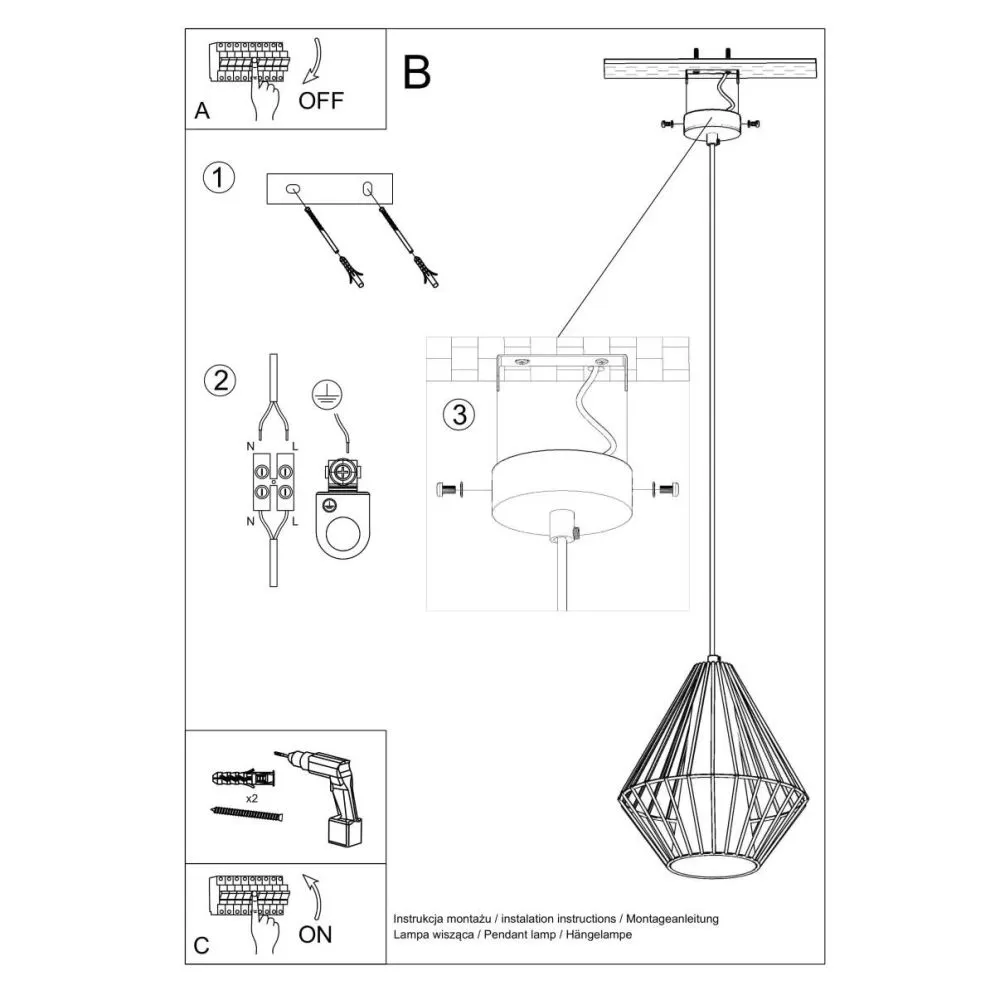 Lampa wisząca DEMI biała | sklep MIRAT  kolekcja demi