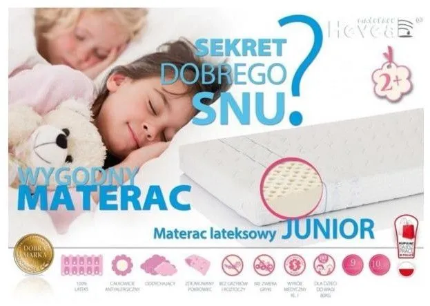 Materac lateksowy Junior 80x190 H2 antyalergiczny | MIRAT.
