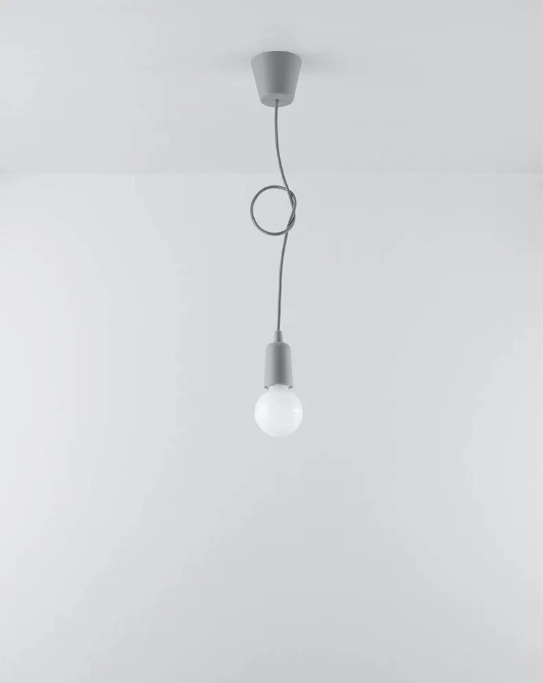 Lampa wisząca DIEGO 1 szara | sklep MIRAT kolekcja diego