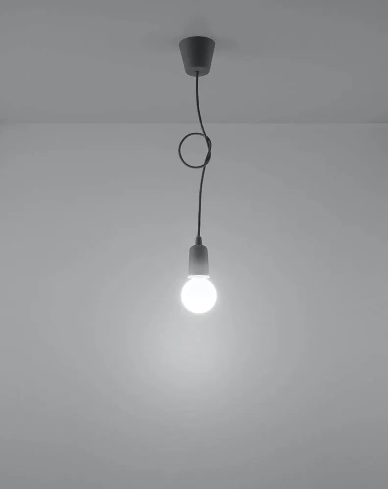 Lampa wisząca DIEGO 1 szara | sklep MIRAT kolekcja diego