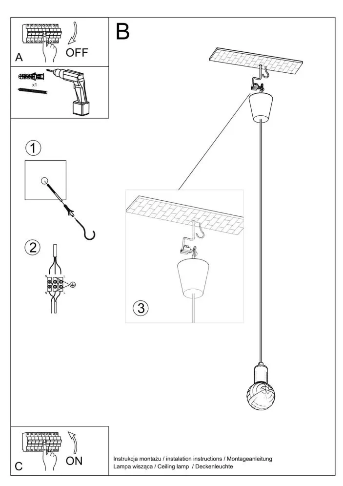 Lampa wisząca DIEGO 1 pomarańczowy | sklep MIRAT kolekcja diego