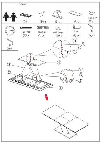 instrukcja stołu Alaras III