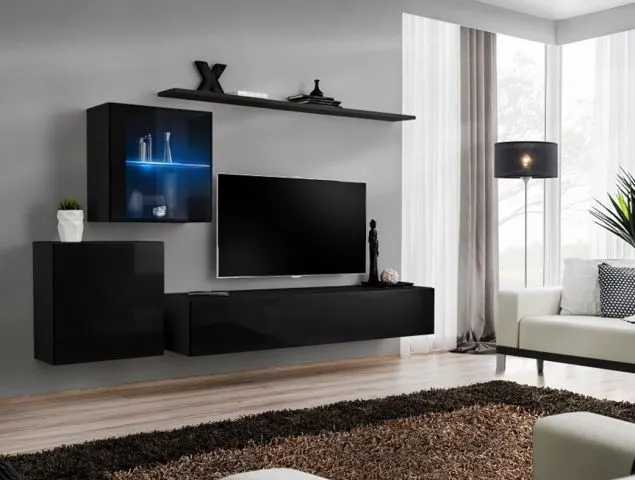 Meblościanka SWITCH XV wisząca z podświetleniem LED | MIRAT. w stylu kolekcja SWITCH