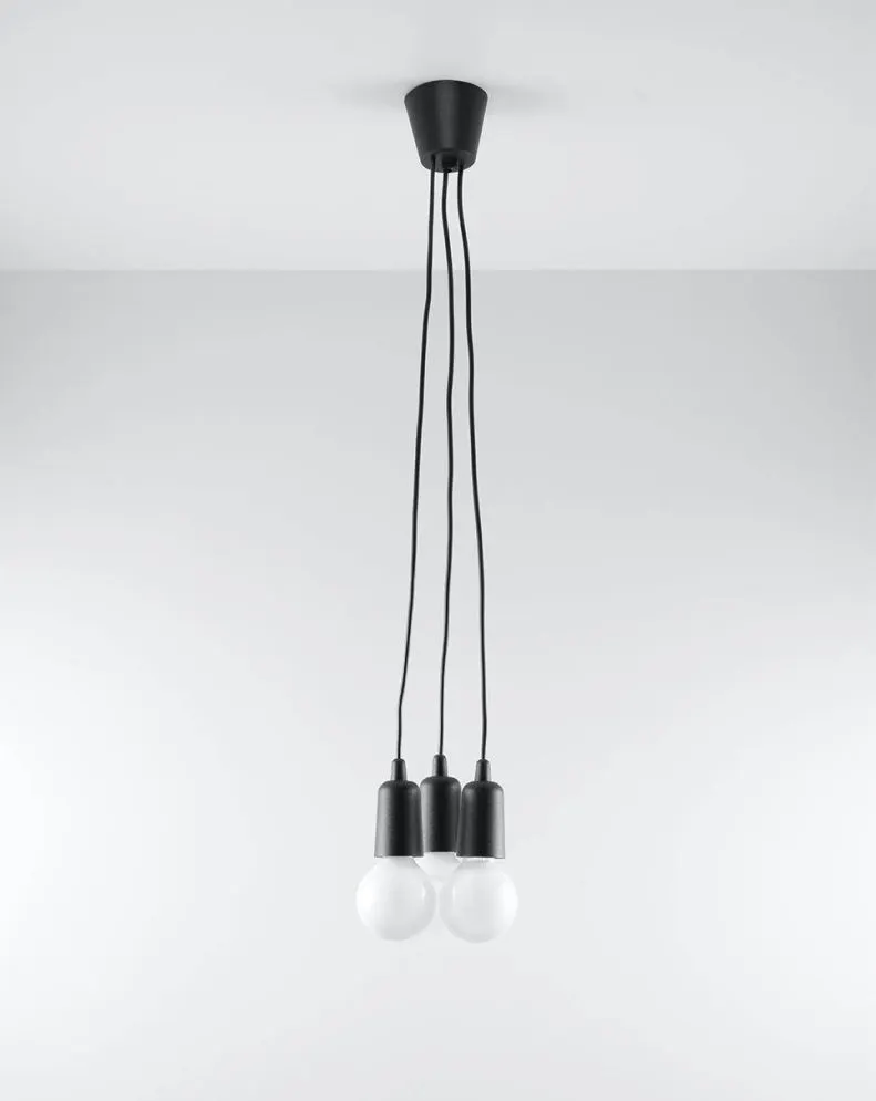 Lampa wisząca DIEGO 3 czarna | sklep MIRAT kolekcja diego