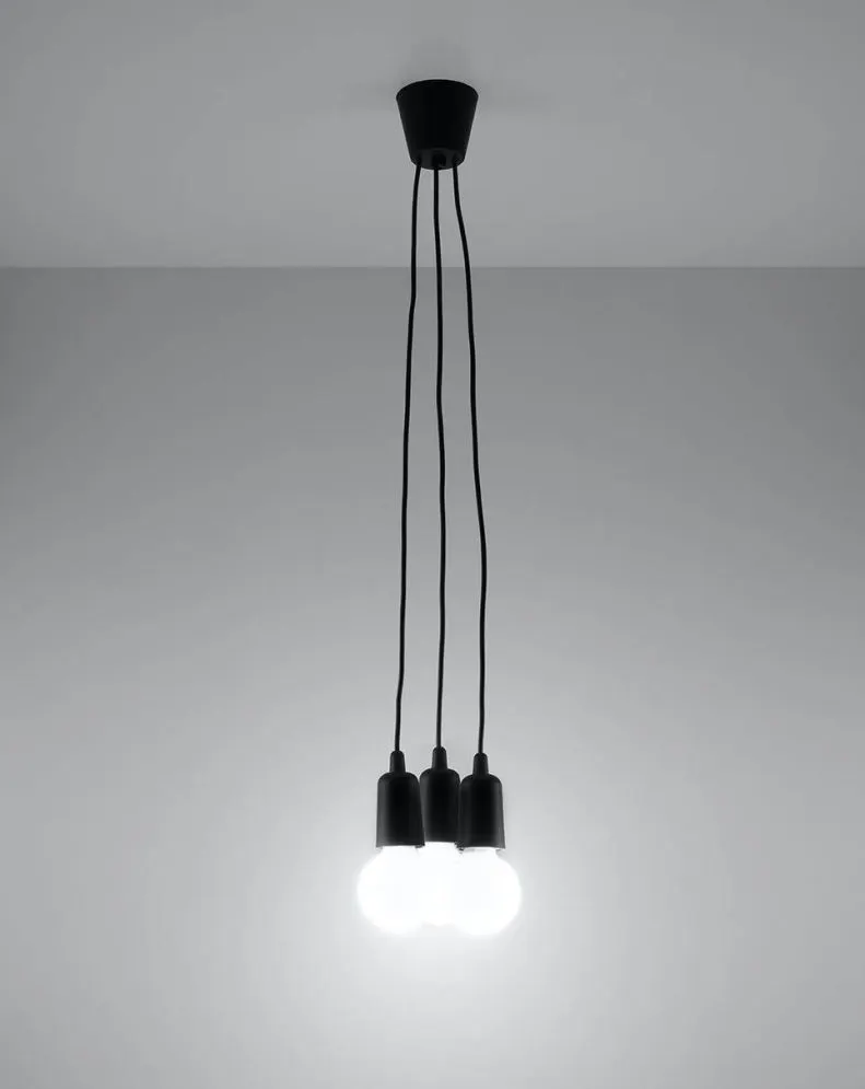 Lampa wisząca DIEGO 3 czarna | sklep MIRAT kolekcja diego