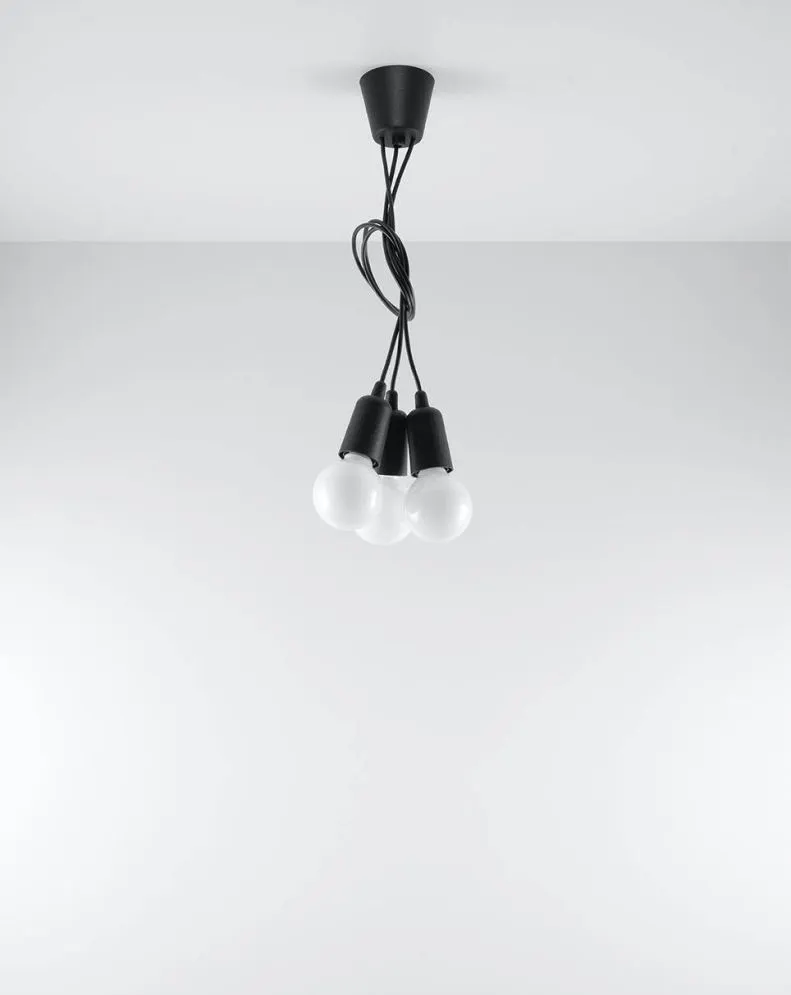 Lampa wisząca DIEGO 3 czarna | sklep MIRAT kolekcja diego