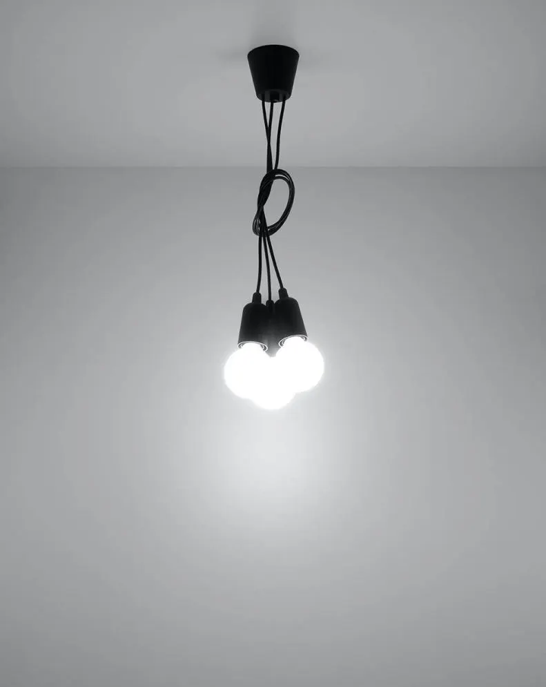Lampa wisząca DIEGO 3 czarna | sklep MIRAT kolekcja diego