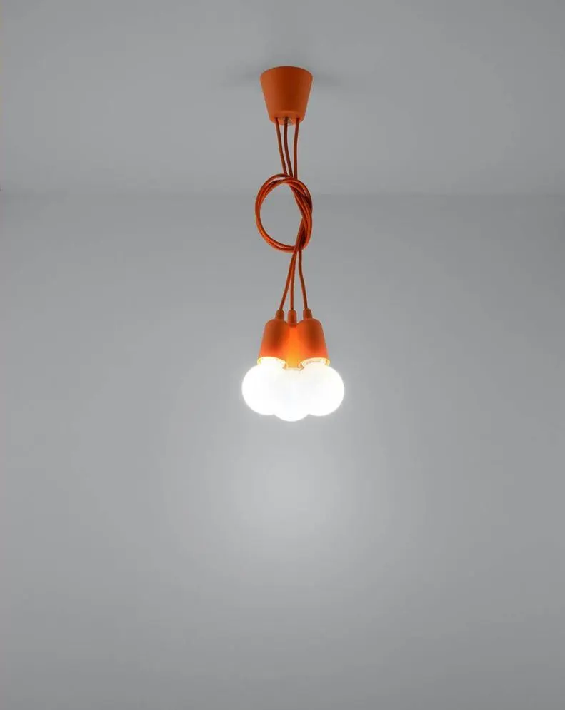 Lampa wisząca DIEGO 3 pomarańczowy | sklep MIRAT  kolekcja diego