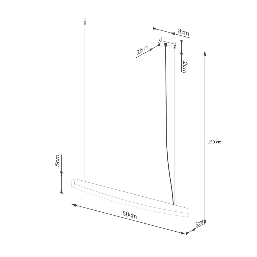 Lampa wisząca JORUN 80 czarna LED 3000K | sklep MIRAT  kolekcja jorun