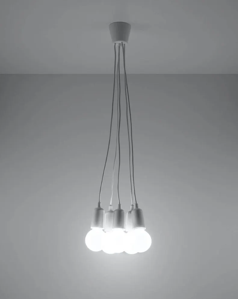 Lampa wisząca DIEGO 5 biała | sklep MIRAT kolekcja diego