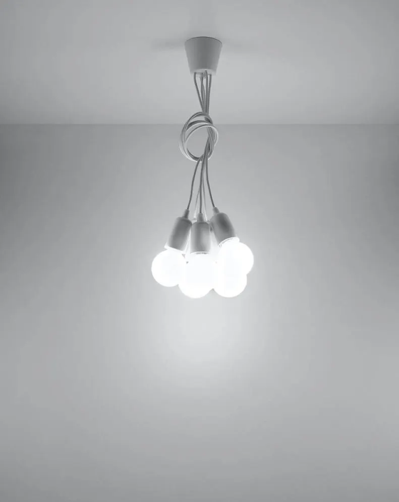 Lampa wisząca DIEGO 5 biała | sklep MIRAT kolekcja diego