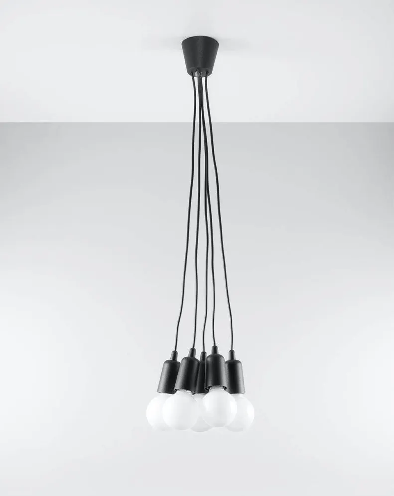 Lampa wisząca DIEGO 5 czarna | sklep MIRAT kolekcja diego
