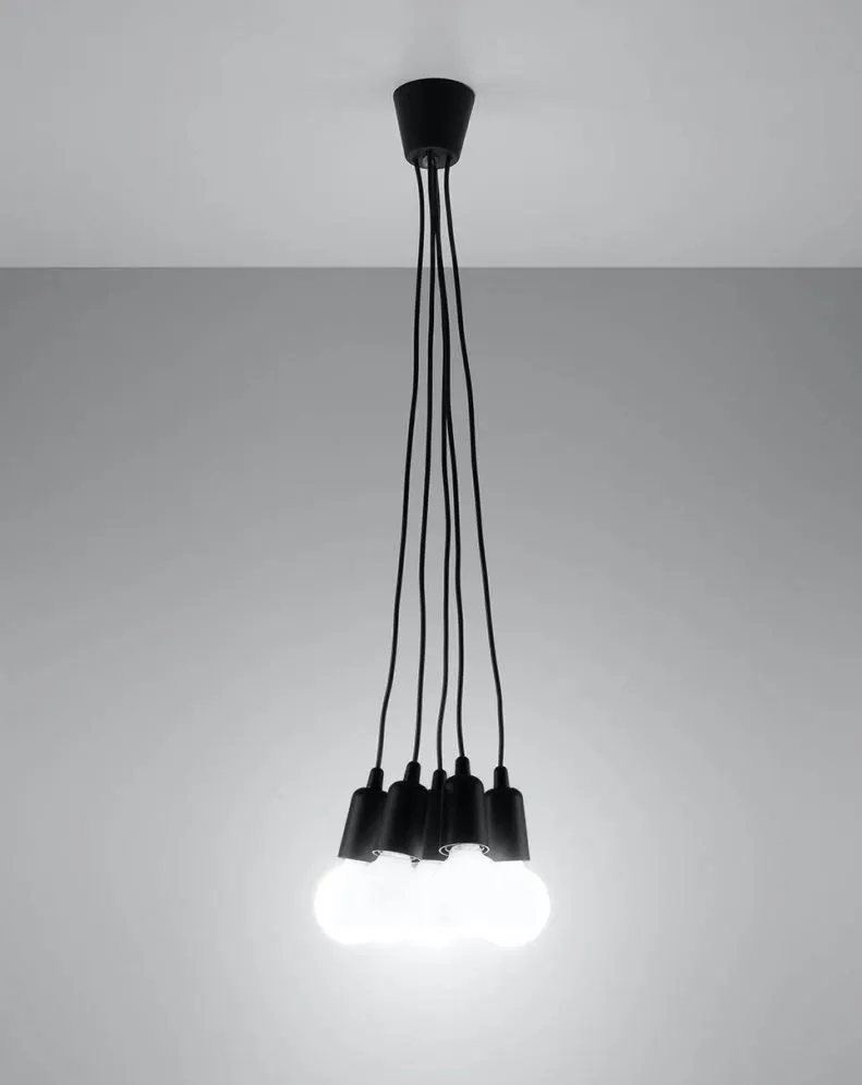 Lampa wisząca DIEGO 5 czarna | sklep MIRAT kolekcja diego