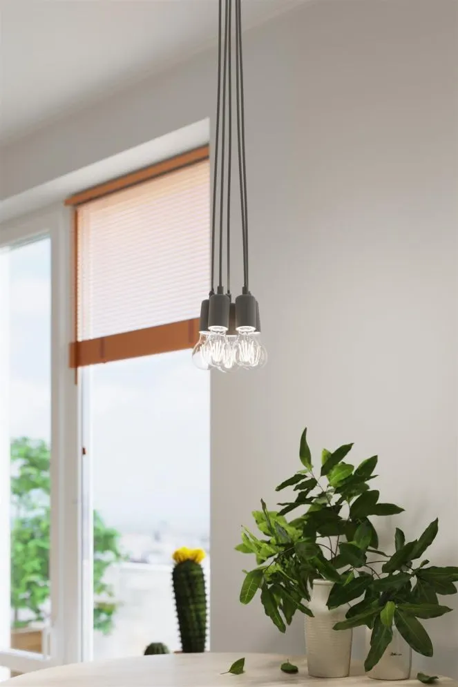 Lampa wisząca DIEGO 5 szara | sklep MIRAT kolekcja diego