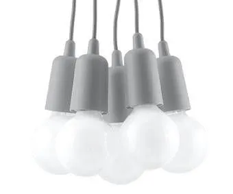 Lampa wisząca DIEGO 5 szara | sklep MIRAT kolekcja diego