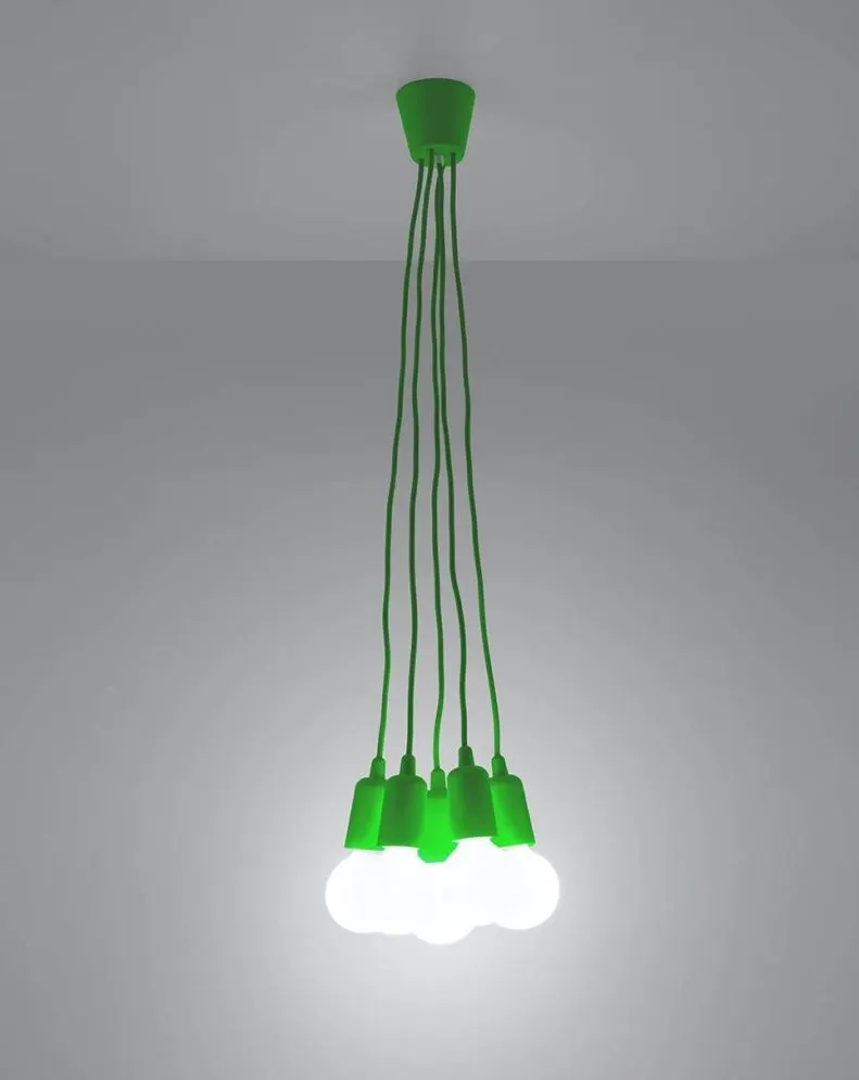 Lampa wisząca DIEGO 5 zielony | sklep MIRAT  kolekcja diego