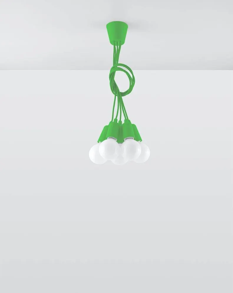 Lampa wisząca DIEGO 5 zielony | sklep MIRAT  kolekcja diego