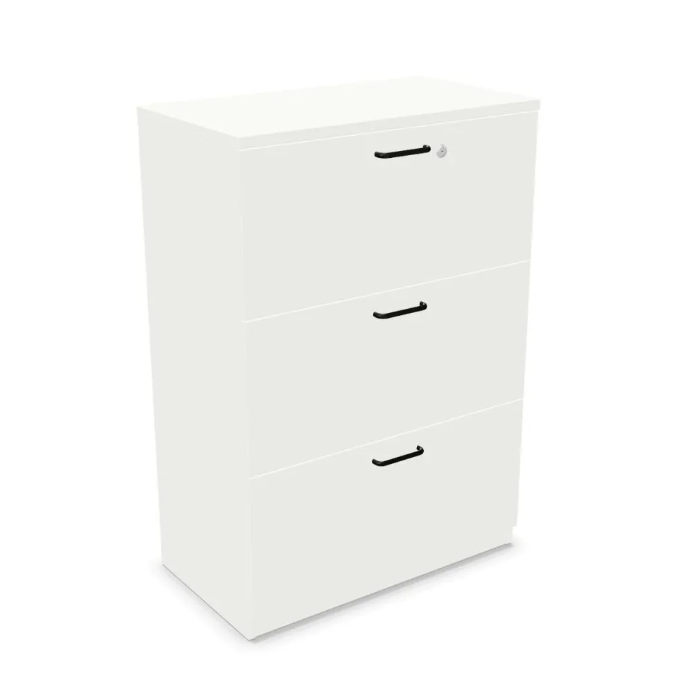 Komoda biurowa EASY SPACE CABINET 3D 80cm biała zamykana I sklep meblowy MIRAT.