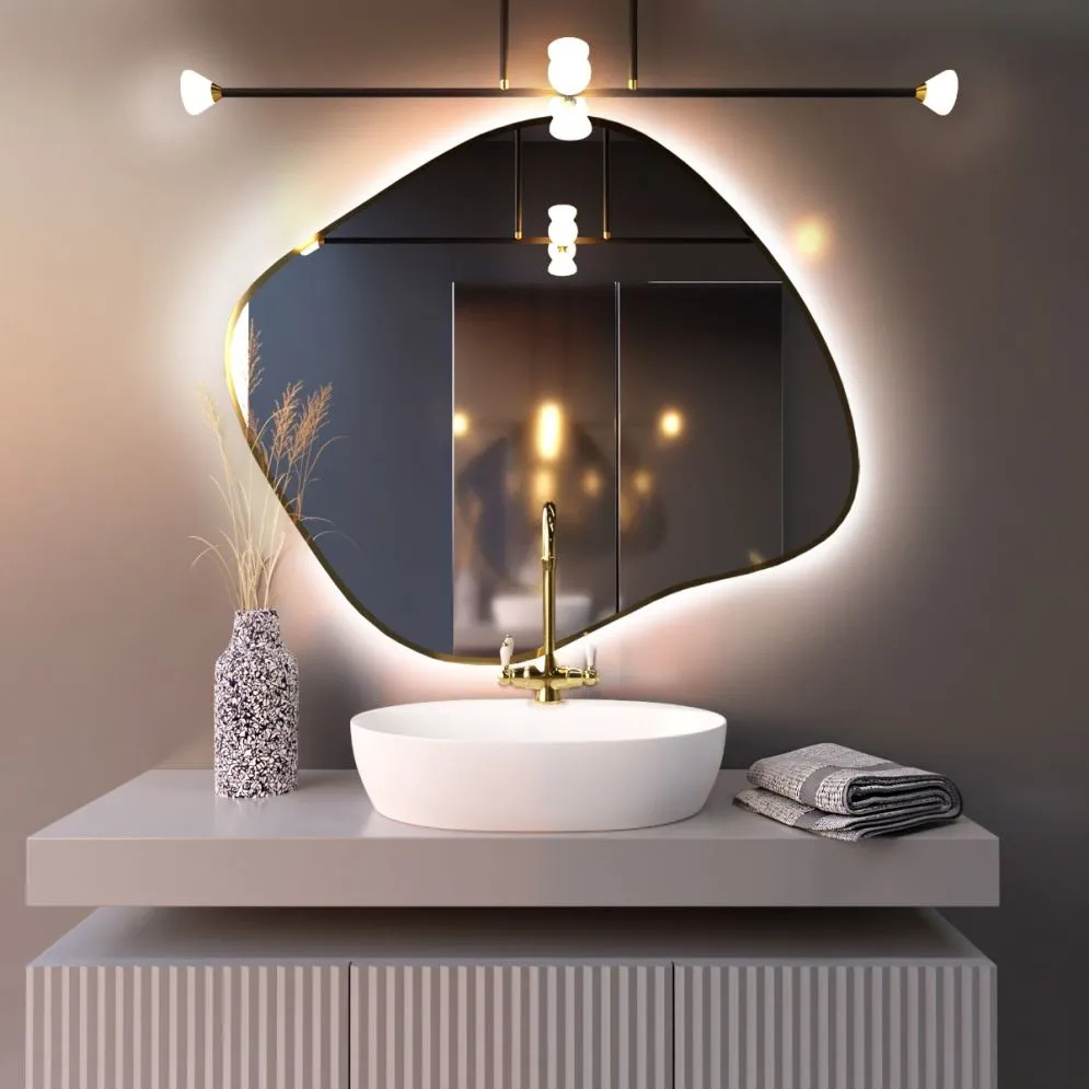 Lustro łazienkowe RUBINO III 50 z oświetleniem LED | MIRAT. w stylu kolekcja RUBINO