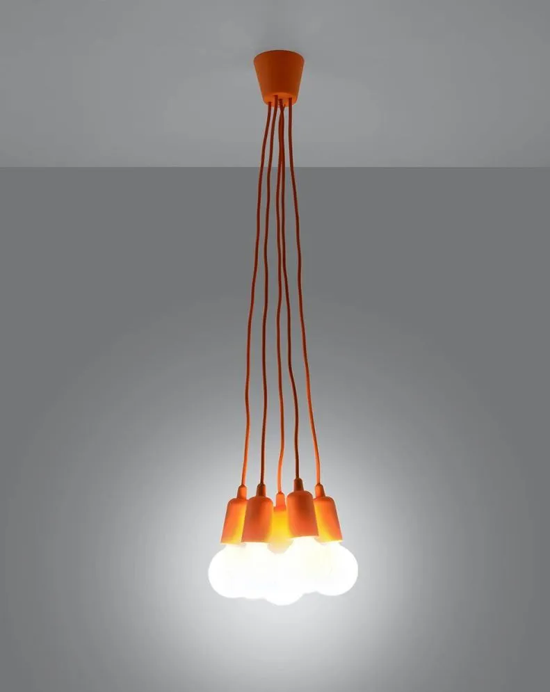Lampa wisząca DIEGO 5 pomarańczowy | sklep MIRAT  kolekcja diego