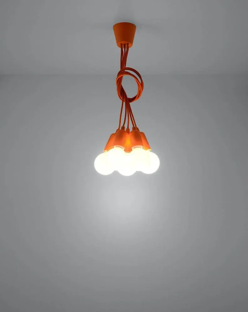 Lampa wisząca DIEGO 5 pomarańczowy | sklep MIRAT  kolekcja diego