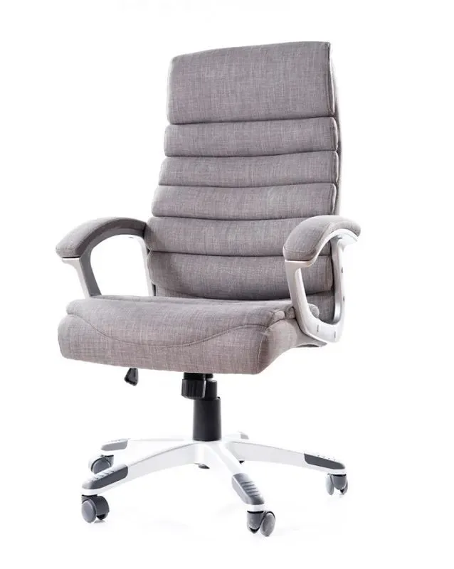 Nowoczesny fotel biurowy Q-087 szary z oparciem z siatki | MIRAT
