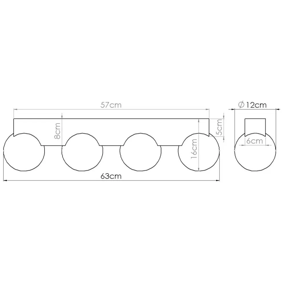 Plafon BULBO 4 naturalne drewno | sklep MIRAT  kolekcja bulbo