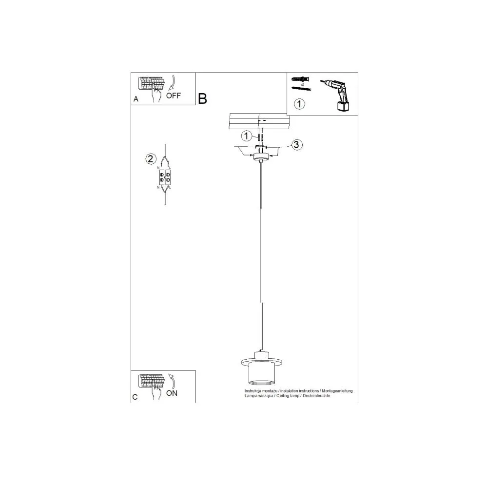 Lampa wisząca MAB beton | sklep MIRAT kolekcja mab