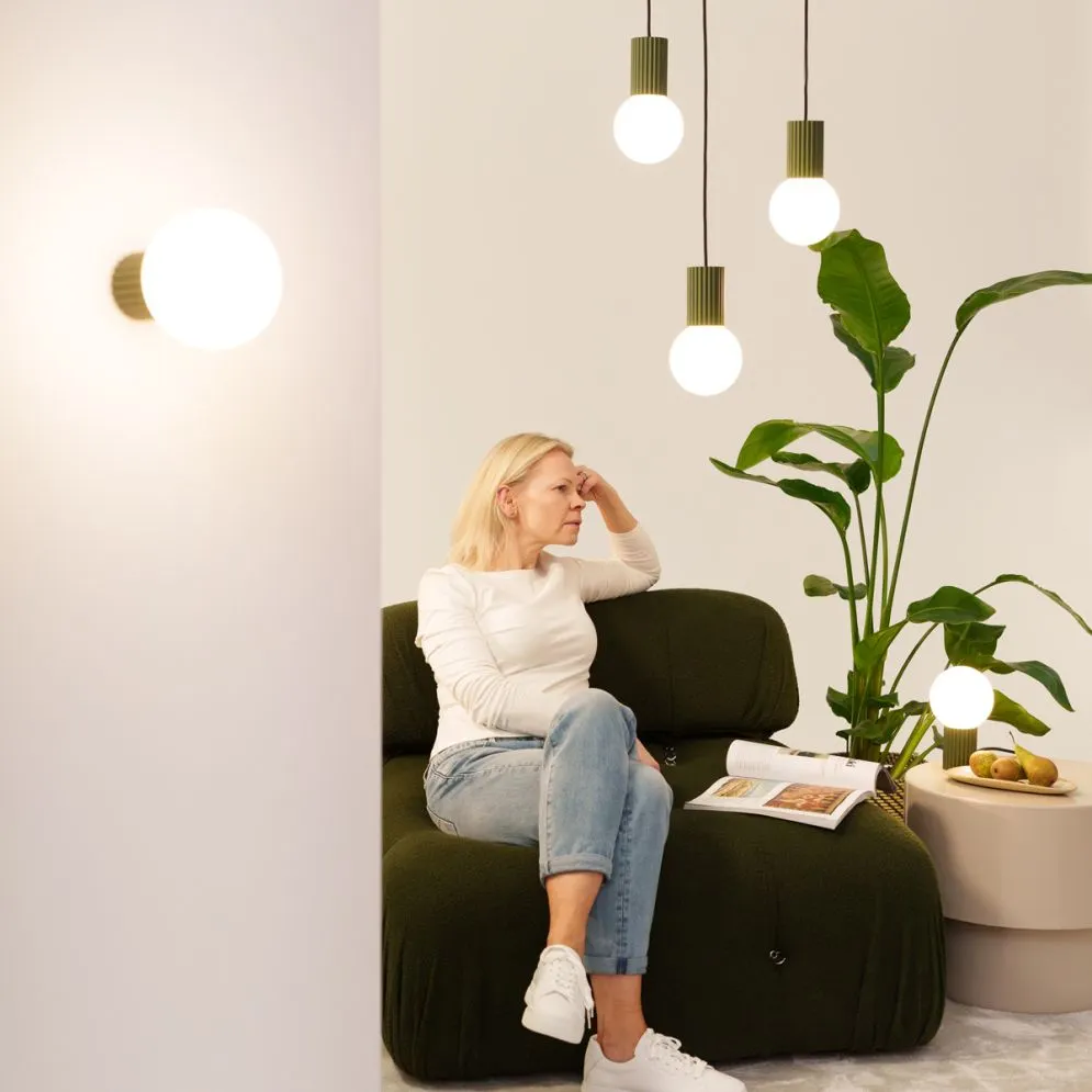 Lampa wisząca HALO 1 zielona oliwka | sklep MIRAT kolekcja halo