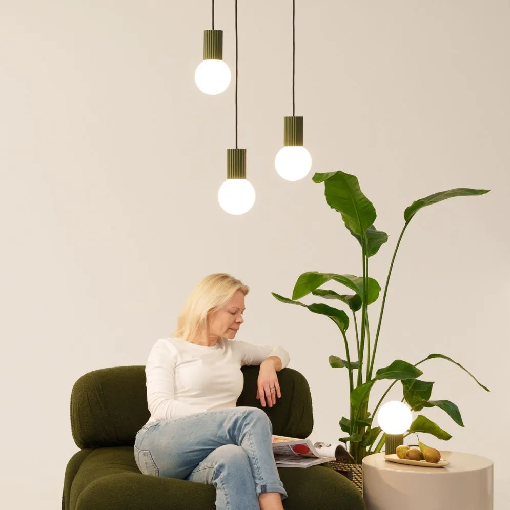 Lampa wisząca HALO 1 zielona oliwka | sklep MIRAT kolekcja halo