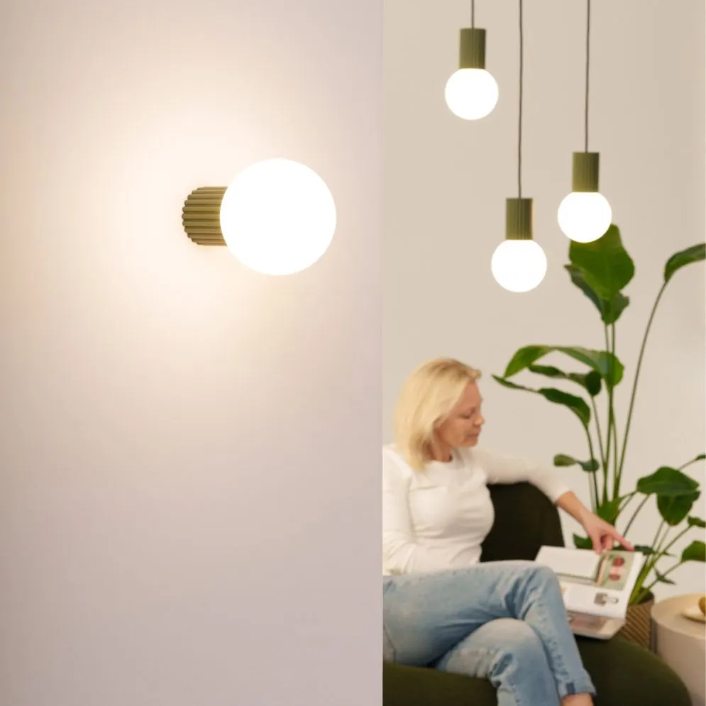 Lampa wisząca HALO 1 zielona oliwka | sklep MIRAT kolekcja halo