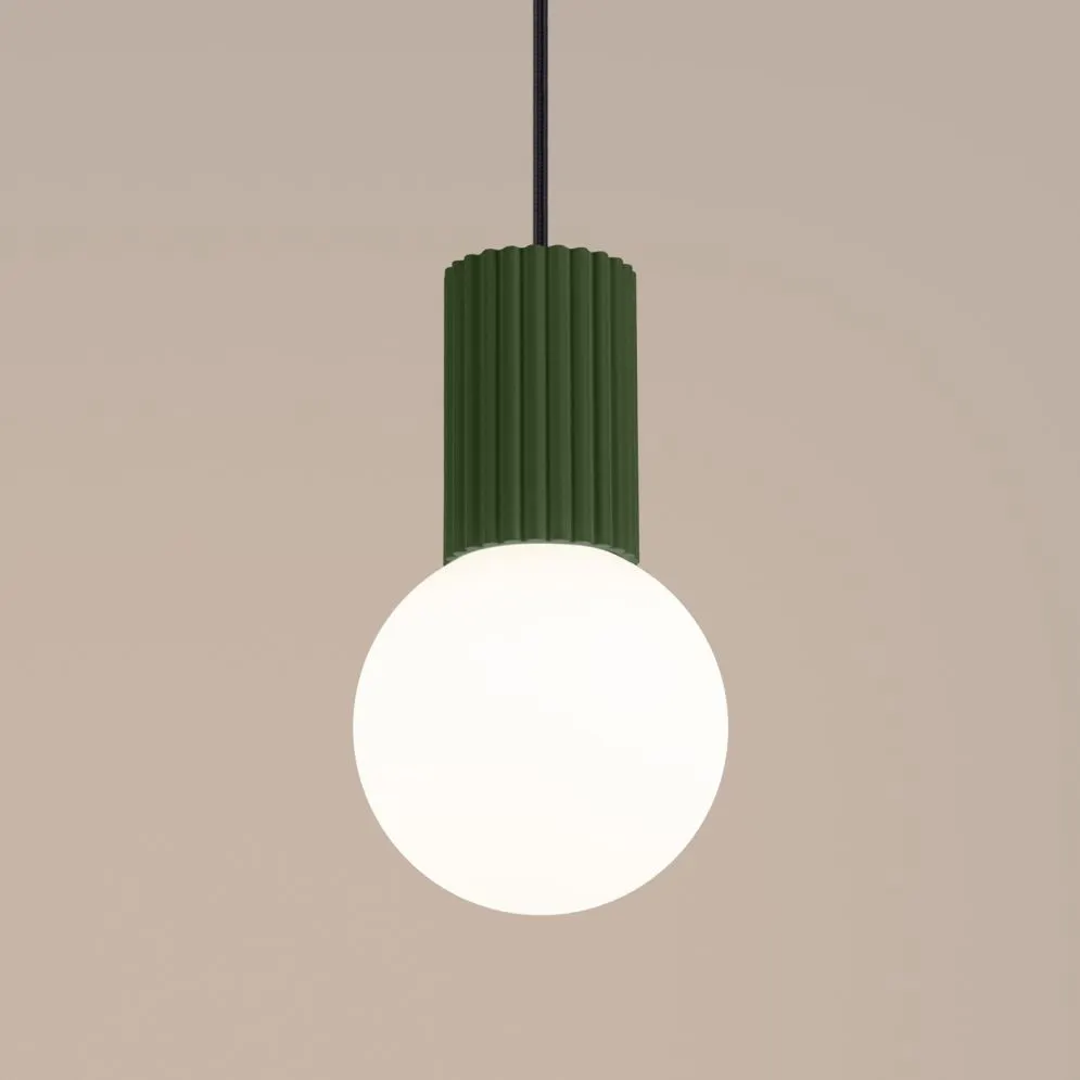 Lampa wisząca HALO 1 zielona oliwka | sklep MIRAT kolekcja halo
