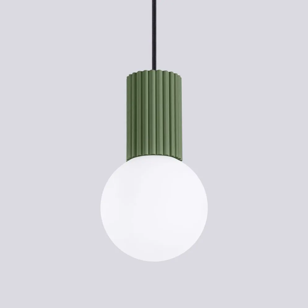 Lampa wisząca HALO 1 zielona oliwka | sklep MIRAT kolekcja halo