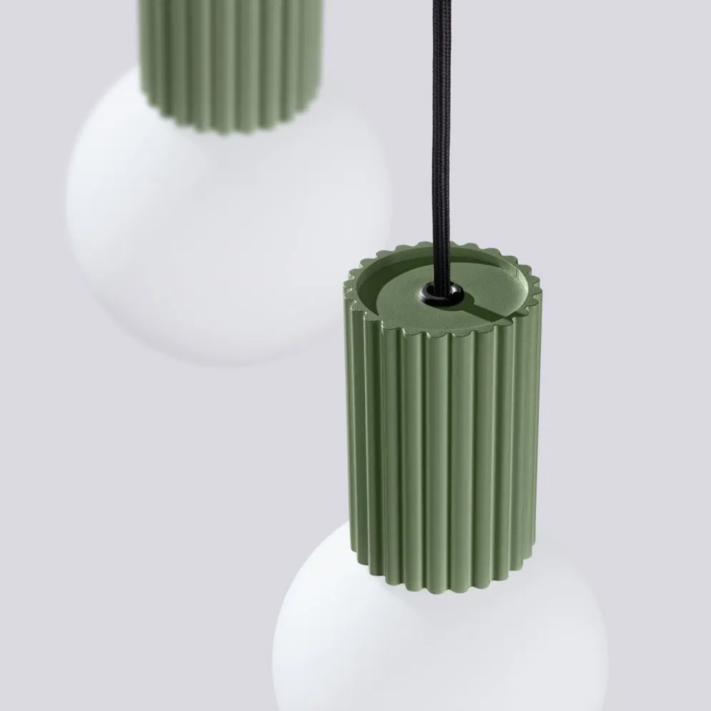 Lampa wisząca HALO 3P zielona oliwka | sklep MIRAT kolekcja halo